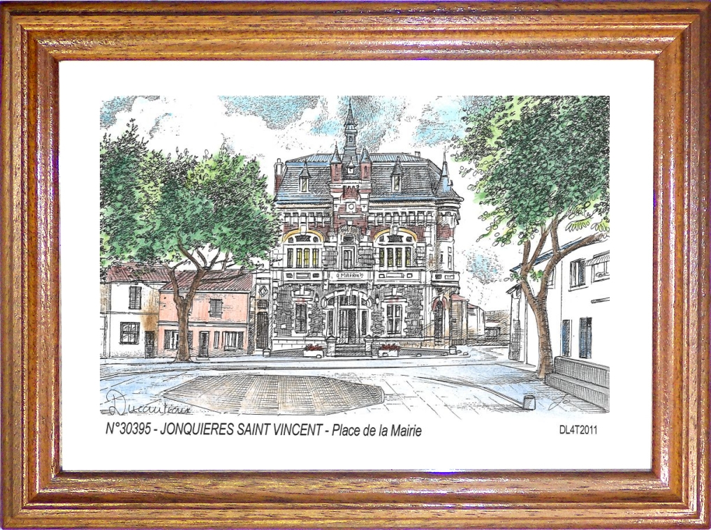 N 30395 - JONQUIERES ST VINCENT - place de la mairie