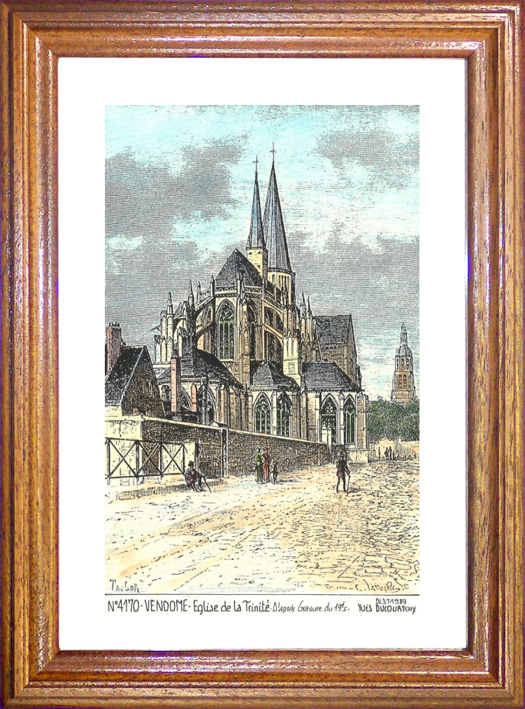N 41070 - VENDOME - église de la trinité (d'aprs gravure ancienne)