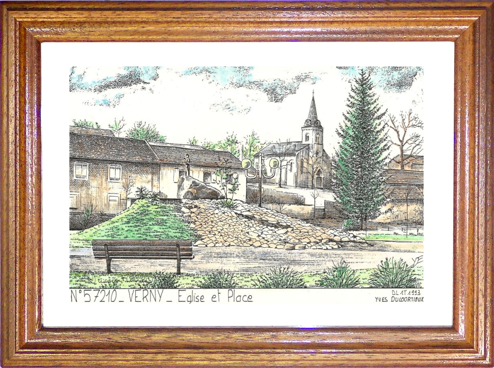 N 57210 - VERNY - glise et place