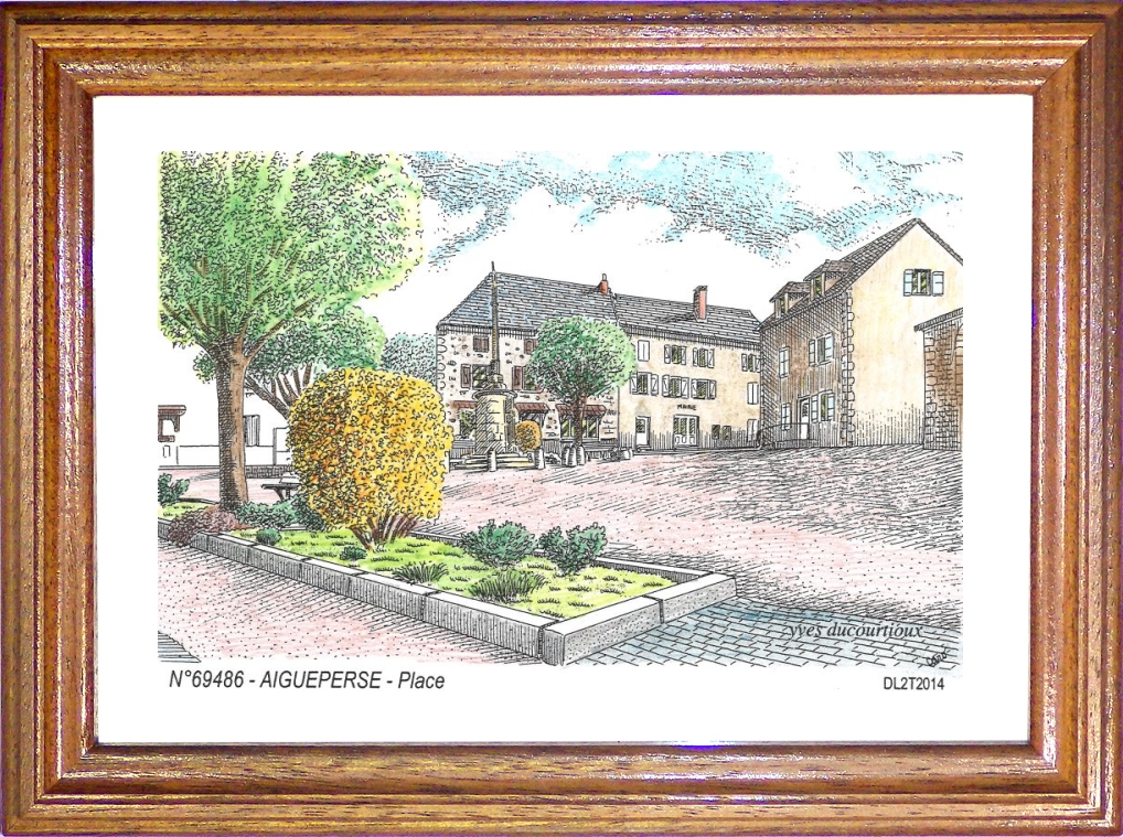 N 69486 - AIGUEPERSE - place (mairie)