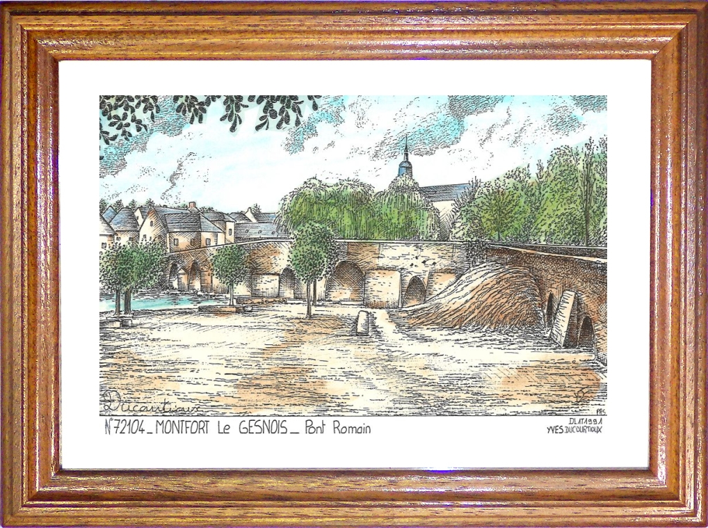 N 72104 - MONTFORT LE GESNOIS - pont romain