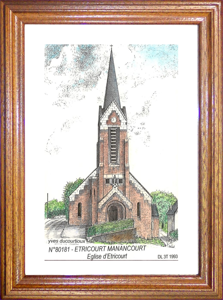 N 80181 - ETRICOURT MANANCOURT - église d étricourt