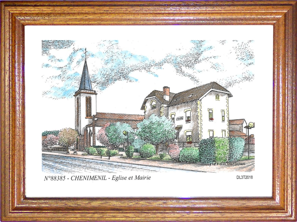 N 88385 - CHENIMENIL - glise et mairie