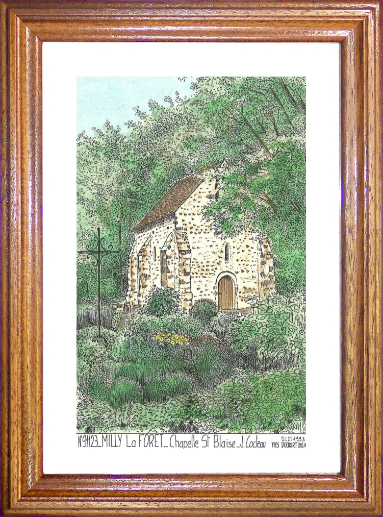 N 91123 - MILLY LA FORET - chapelle st blaise  j cocteau