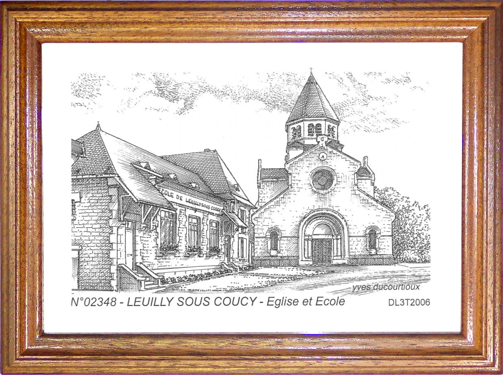 N 02348 - LEUILLY SOUS COUCY - glise et cole