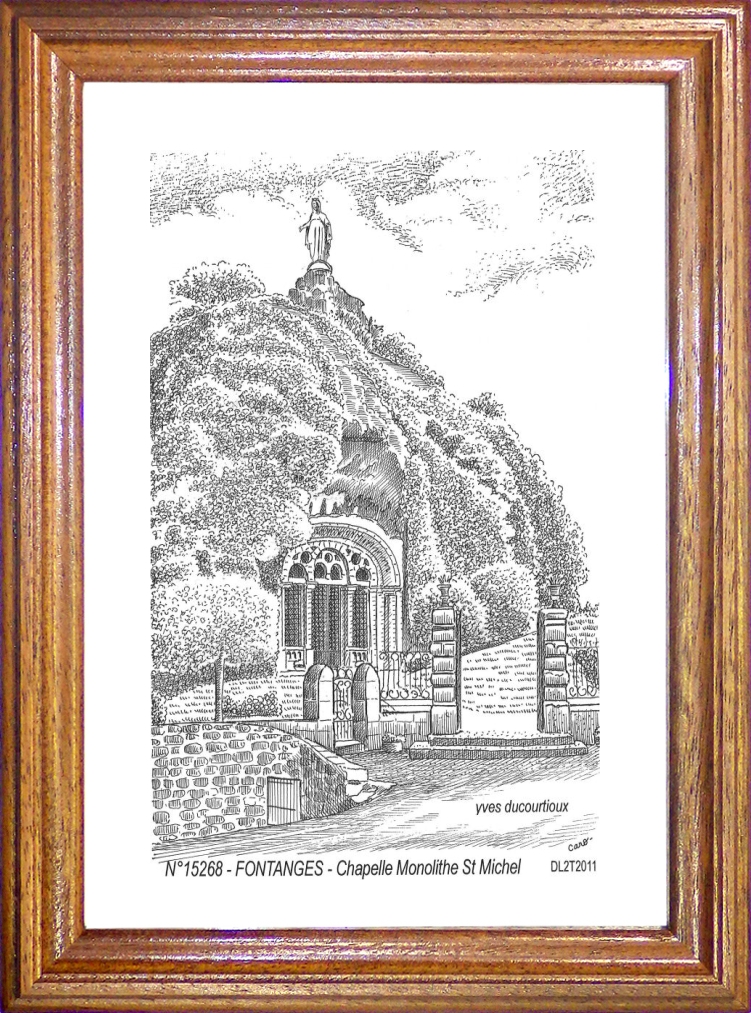 N 15268 - FONTANGES - chapelle monolithe st michel