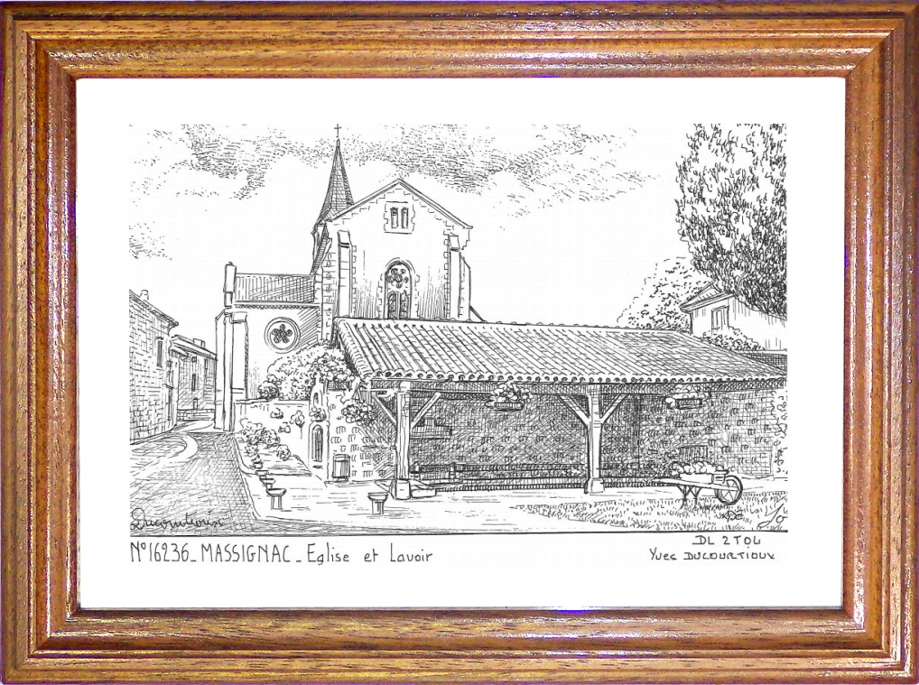 N 16236 - MASSIGNAC - glise et lavoir