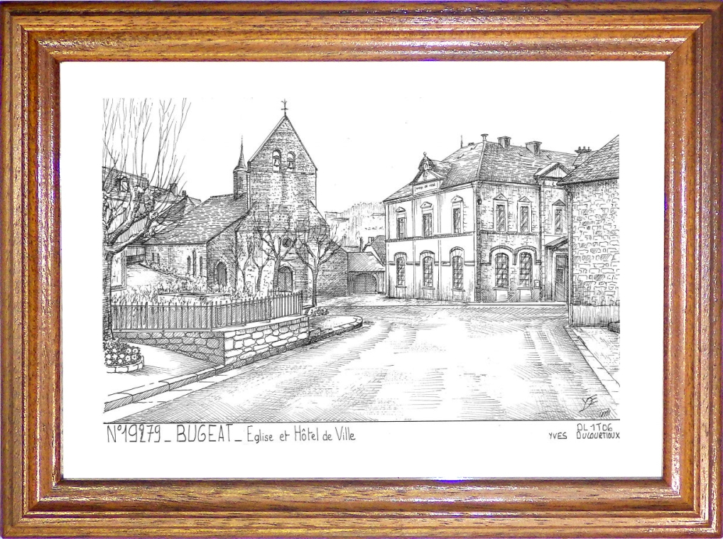 N 19279 - BUGEAT - glise et htel de ville