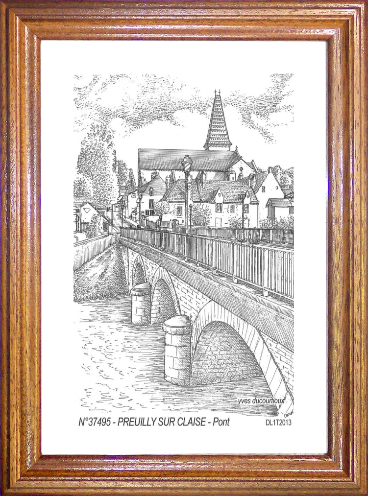 N 37495 - PREUILLY SUR CLAISE - pont