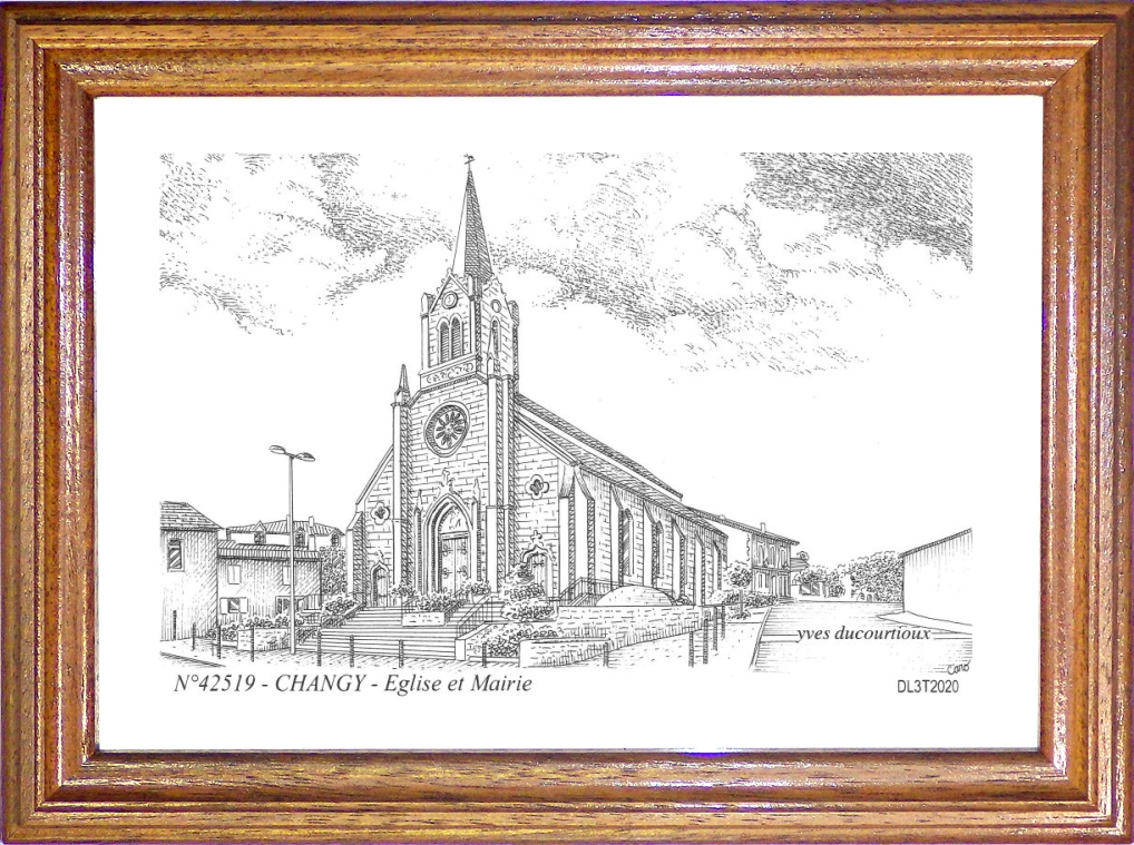 N 42519 - CHANGY - glise et mairie