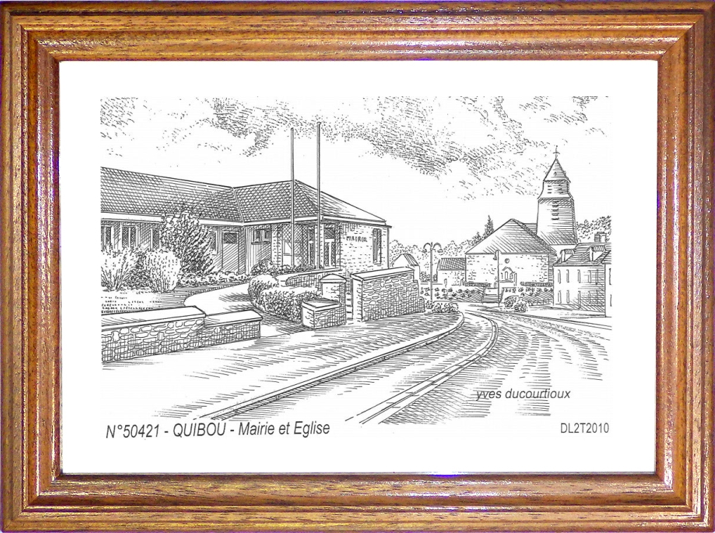 N 50421 - QUIBOU - mairie et glise