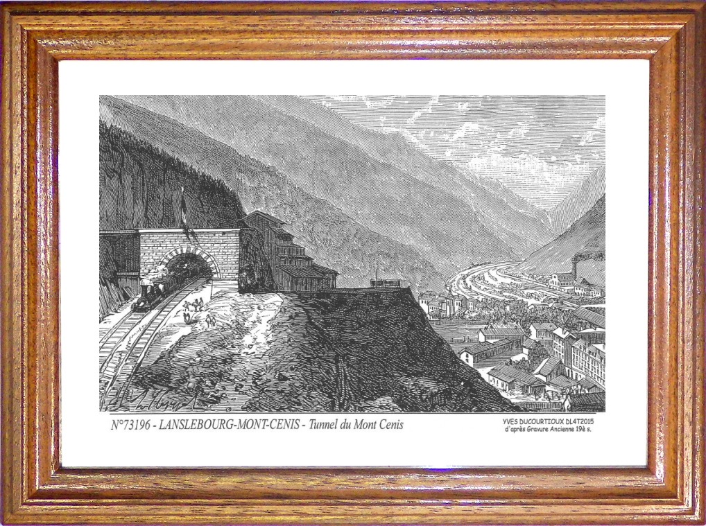 N 73196 - LANSLEBOURG MONT CENIS - tunnel du mont cenis (d'aprs gravure ancienne)