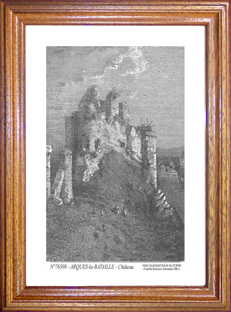 N 76508 - ARQUES LA BATAILLE - château (d'aprs gravure ancienne)