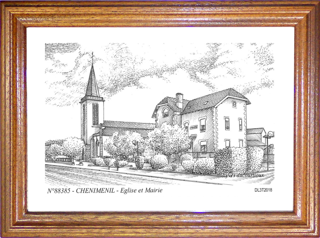 N 88385 - CHENIMENIL - glise et mairie